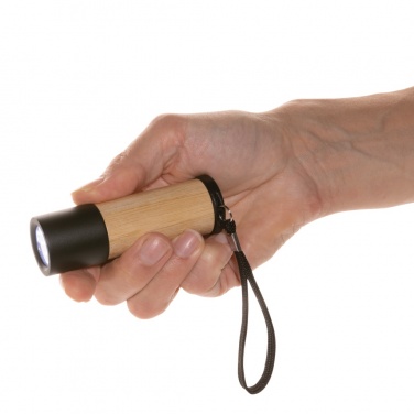Logo trade promotional giveaways picture of: Bamboo and RCS certfied recycled plastic torch