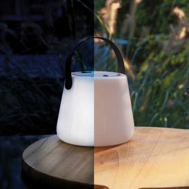 Logo trade advertising product photo of: SolarGlow RCS recycled ABS USB-rechargeable outdoor light