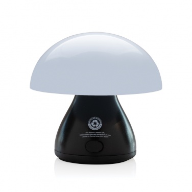 Logo trade promotional gift photo of: Luming RCS recycled plastic USB re-chargeable table lamp