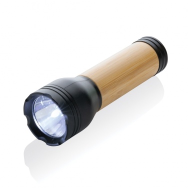 Logotrade promotional gift image of: Lucid 3W RCS certified recycled plastic & bamboo torch
