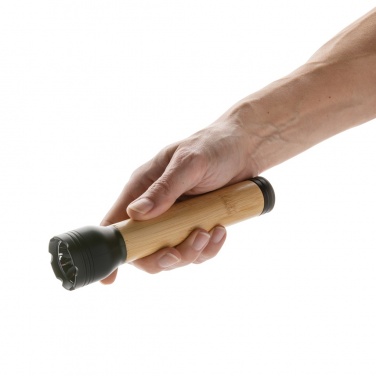 Logotrade promotional giveaway image of: Lucid 5W RCS certified recycled plastic & bamboo torch