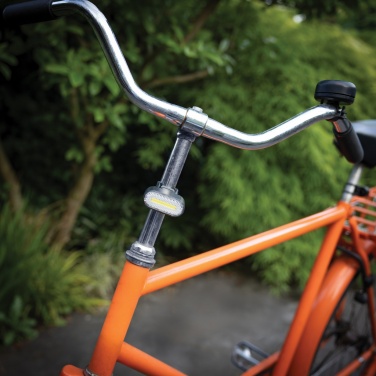 Logotrade promotional item image of: Lumino RCS recycled plastic USB re-chargeable bike light set