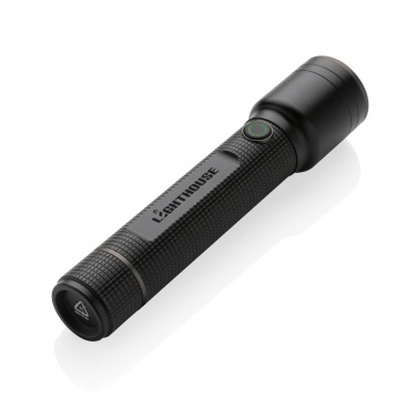 Logo trade promotional gifts picture of: Gear X RCS recycled aluminum USB-rechargeable torch large