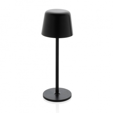 Logo trade corporate gifts image of: Zenic RCS recycled plastic USB re-chargable table lamp