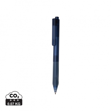 Logo trade promotional gifts image of: X9 frosted pen with silicone grip