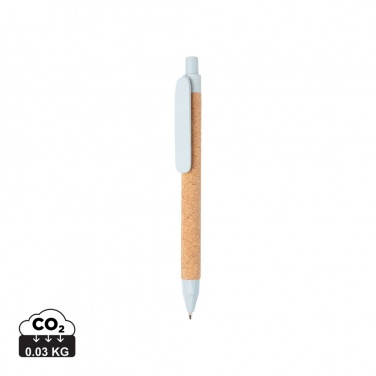 Logo trade promotional items image of: Write wheatstraw and cork pen