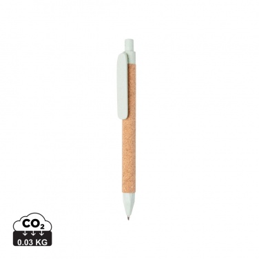 Logotrade promotional item image of: Write wheatstraw and cork pen