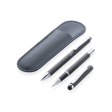 Logotrade corporate gift image of: Swiss Peak deluxe pen set in PU pouch