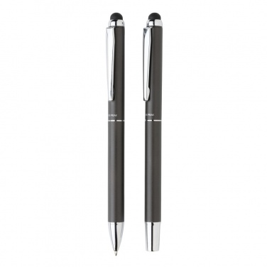 Logo trade promotional giveaways image of: Swiss Peak deluxe pen set in PU pouch