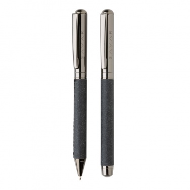 Logotrade promotional giveaway picture of: Recycled leather pen set