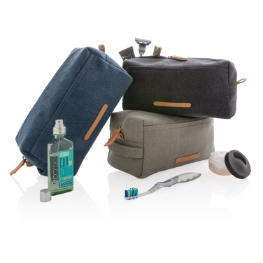 Logo trade promotional gift photo of: Canvas toiletry bag PVC free