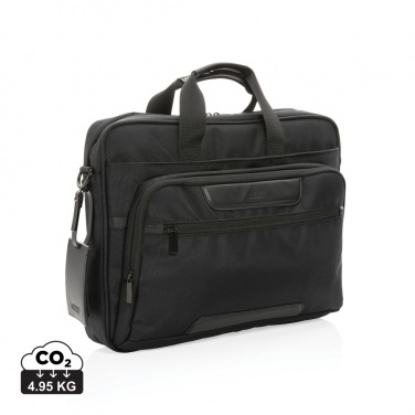Logo trade business gift photo of: Swiss Peak AWARE™ RPET Voyager 15.6" laptop bag