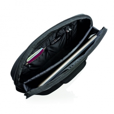 Logo trade promotional giveaways image of: Madrid RFID USB 15.6" laptop bag PVC free