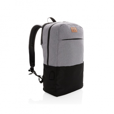 Logo trade corporate gifts picture of: Modern 15.6" USB & RFID laptop backpack PVC free