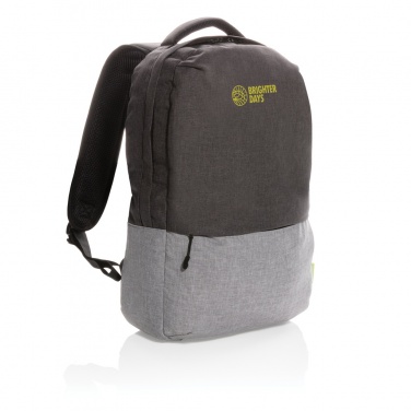 Logo trade advertising products image of: Duo colour RPET 15.6" RFID laptop backpack PVC free