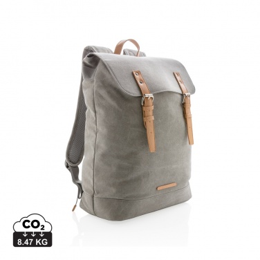 Logo trade advertising product photo of: Canvas laptop backpack PVC free