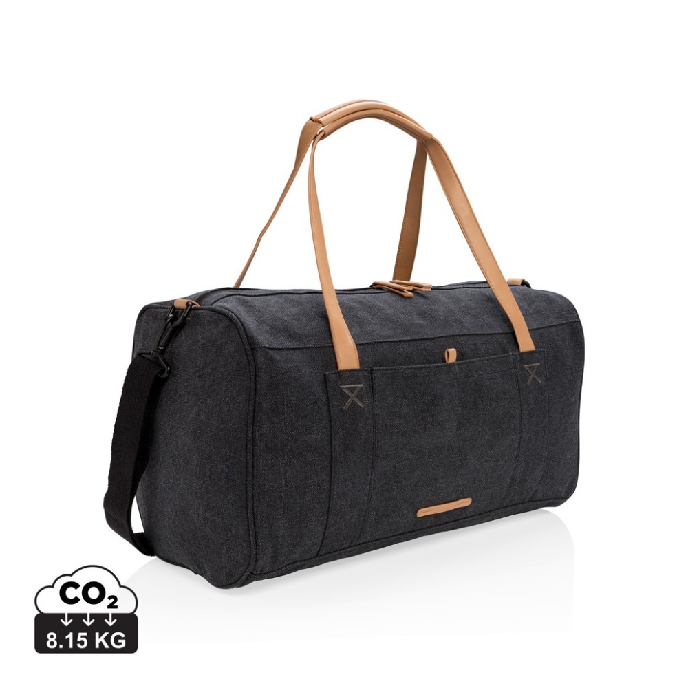 Logotrade promotional giveaway image of: Canvas travel/weekend bag PVC free