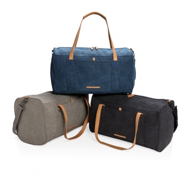 Logo trade promotional item photo of: Canvas travel/weekend bag PVC free