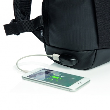 Logotrade promotional product picture of: Madrid anti-theft RFID USB laptop backpack PVC free