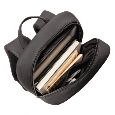 Logo trade promotional items image of: Swiss Peak deluxe PU laptop backpack PVC free