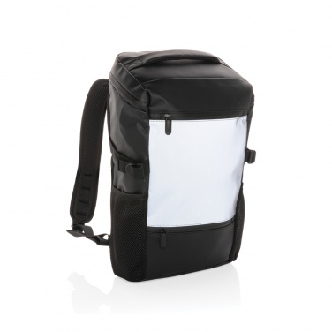 Logo trade promotional merchandise image of: PU high visibility easy access 15.6" laptop backpack