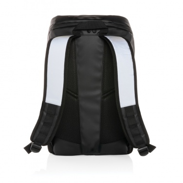 Logo trade promotional gift photo of: PU high visibility easy access 15.6" laptop backpack