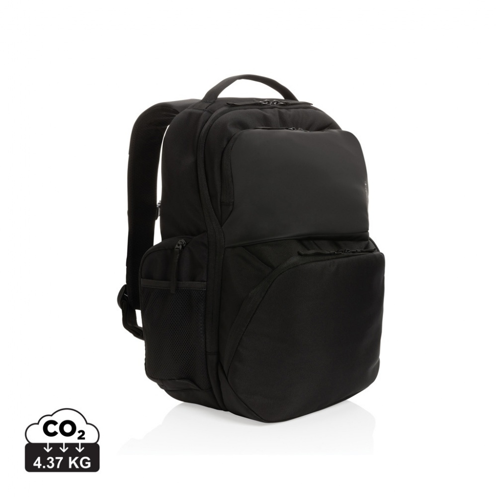 Logo trade promotional gift photo of: Swiss Peak AWARE™ RPET 15.6 inch commuter backpack