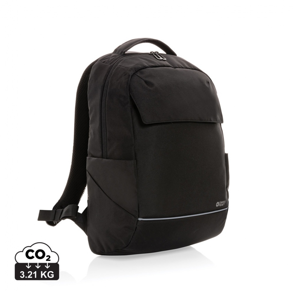 Logo trade promotional item photo of: Swiss Peak Brooke AWARE™ RPET daily 15.6" laptop backpack