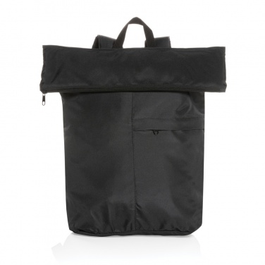 Logo trade corporate gifts image of: Dillon AWARE™ RPET lightweight foldable backpack