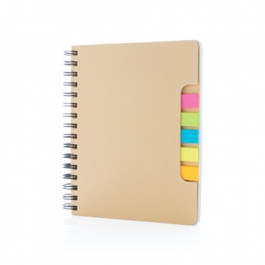Logotrade promotional gifts photo of: A5 Kraft spiral notebook with sticky notes