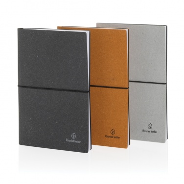 Logo trade promotional item photo of: A5 recycled leather notebook