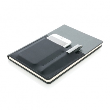 Logo trade promotional giveaways picture of: A5 Deluxe notebook with smart pockets