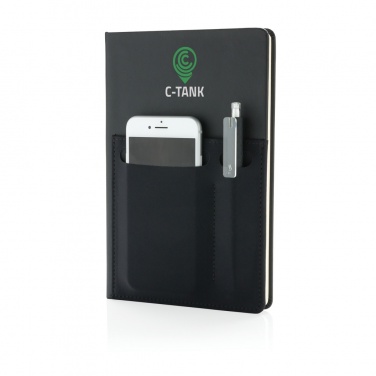 Logo trade promotional gift photo of: A5 Deluxe notebook with smart pockets