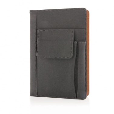 Logo trade business gift photo of: Notebook with phone pocket