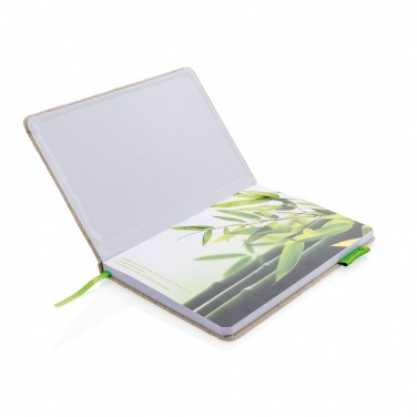 Logo trade promotional items picture of: A5 jute notebook