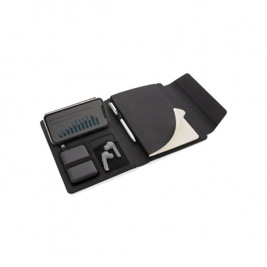 Logo trade promotional gifts image of: Fiko wireless charging A5 portfolio with powerbank