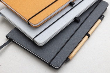 Logotrade promotional item image of: Recycled leather hardcover notebook A5