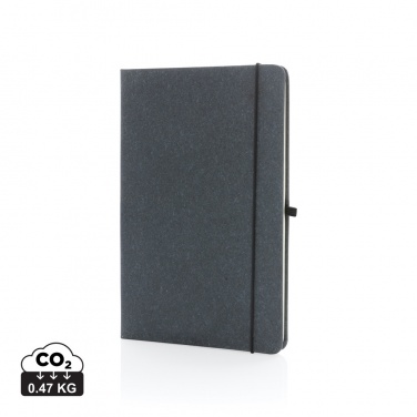 Logo trade promotional giveaways image of: Recycled leather hardcover notebook A5
