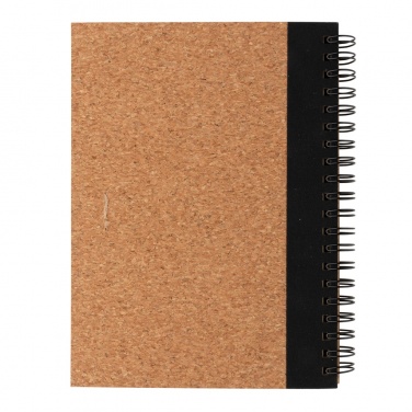 Logo trade advertising product photo of: Cork spiral notebook with pen