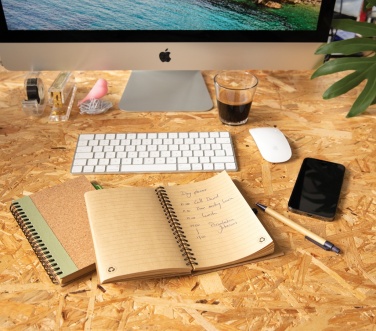 Logotrade promotional products photo of: Cork spiral notebook with pen