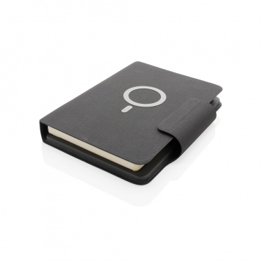 Logo trade promotional giveaways picture of: Artic Magnetic 10W wireless charging A5 notebook
