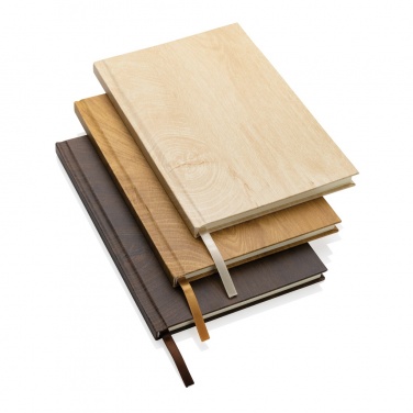 Logo trade corporate gifts image of: Kavana wood print A5 notebook