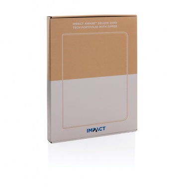 Logo trade promotional merchandise image of: Impact Aware™ deluxe 300D tech portfolio with zipper