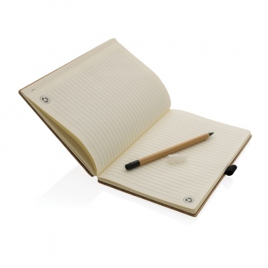 Logotrade promotional merchandise image of: Bamboo notebook and infinity pencil set