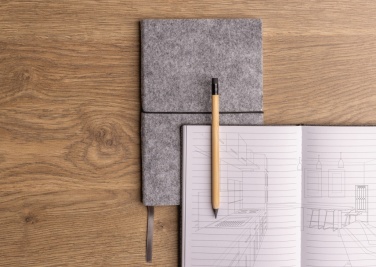 Logotrade advertising product picture of: GRS certified recycled felt A5 softcover notebook