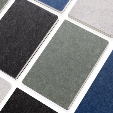 Logotrade promotional product picture of: Phrase GRS certified recycled felt A5 notebook