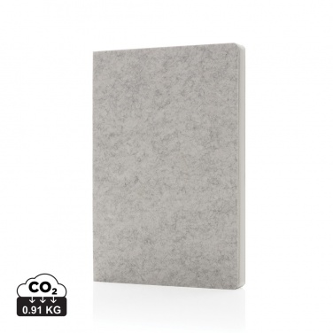 Logo trade corporate gift photo of: Phrase GRS certified recycled felt A5 notebook