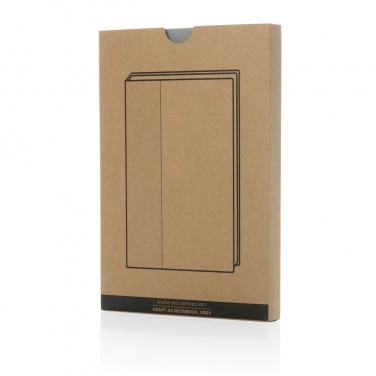 Logo trade advertising product photo of: Words GRS certified RPET & Kraft A5 notebook