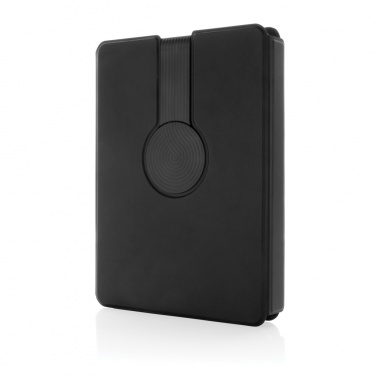 Logo trade promotional giveaway photo of: Swiss Peak RCS rePU notebook with 2-in-1 wireless charger