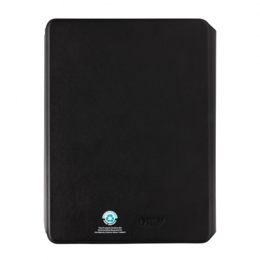 Logotrade promotional merchandise image of: Swiss Peak RCS rePU notebook with 2-in-1 wireless charger
